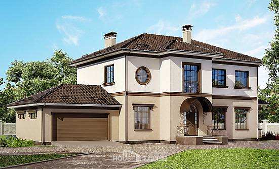 290-004-Л Проект двухэтажного дома, гараж, большой загородный дом из кирпича Белореченск | Проекты домов от House Expert