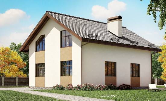 170-002-П Проект двухэтажного дома мансардой, простой домик из бризолита Новороссийск | Проекты домов от House Expert