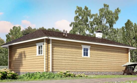 095-001-Л Проект одноэтажного дома, классический коттедж из бревен Тимашёвск | Проекты одноэтажных домов от House Expert