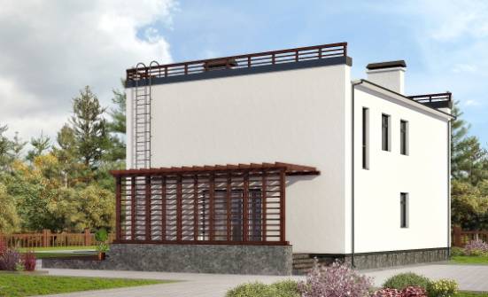 215-002-П Проект двухэтажного дома, простой загородный дом из твинблока Тихорецк | Проекты домов от House Expert