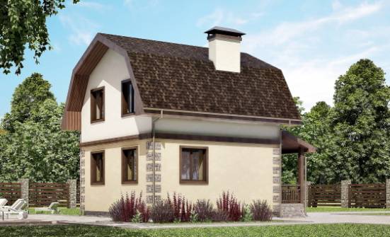 070-004-П Проект двухэтажного дома с мансардным этажом, доступный домик из блока Кореновск | Проекты домов от House Expert