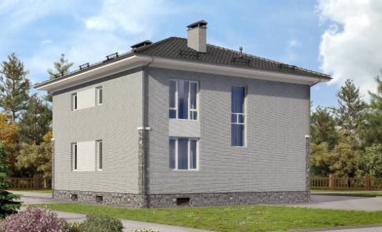275-004-П Проект трехэтажного дома и гаражом, красивый коттедж из кирпича Приморско-Ахтарск | Проекты домов от House Expert