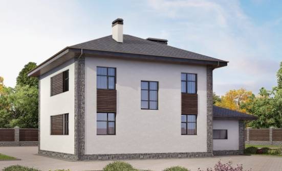 185-004-Л Проект двухэтажного дома и гаражом, красивый дом из керамзитобетонных блоков Туапсе | Проекты домов от House Expert