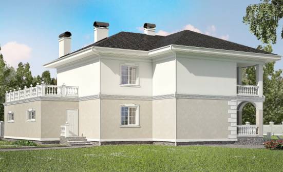 340-002-П Проект двухэтажного дома, гараж, просторный коттедж из кирпича Новокубанск | Проекты домов от House Expert