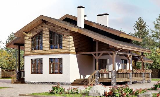 210-006-П Проект двухэтажного дома мансардный этаж, простой загородный дом из кирпича Приморско-Ахтарск | Проекты домов от House Expert