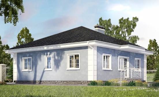100-001-П Проект одноэтажного дома, бюджетный дом из бризолита Анапа | Проекты домов от House Expert