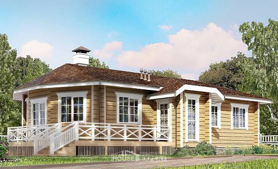 095-001-Л Проект одноэтажного дома, классический коттедж из бревен Тимашёвск | Проекты домов от House Expert