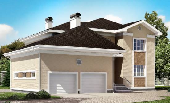 335-001-Л Проект двухэтажного дома, гараж, большой коттедж из кирпича Новороссийск | Проекты домов от House Expert