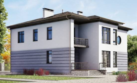 300-006-Л Проект двухэтажного дома, гараж, огромный загородный дом из кирпича Абинск | Проекты домов от House Expert