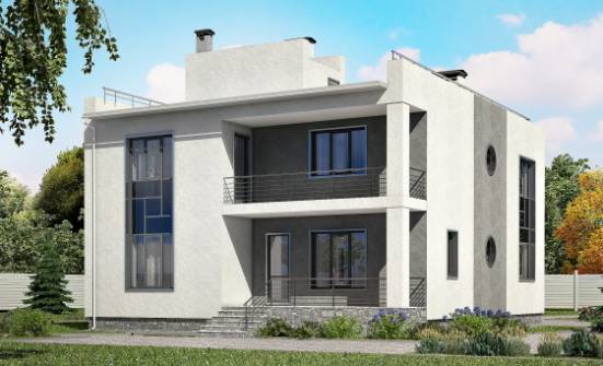 255-001-П Проект двухэтажного дома и гаражом, просторный дом из керамзитобетонных блоков Крымск | Проекты домов от House Expert