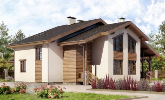 240-003-П Проект двухэтажного дома мансардой, классический дом из кирпича Анапа | Проекты домов от House Expert