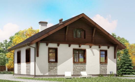 080-002-Л Проект одноэтажного дома, недорогой домик из твинблока Новороссийск | Проекты домов от House Expert