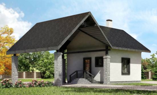 060-001-П Проект двухэтажного дома с мансардой и гаражом, классический дом из поризованных блоков Славянск-на-Кубани | Проекты домов от House Expert