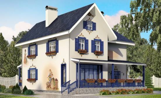 180-003-П Проект двухэтажного дома, бюджетный домик из кирпича Темрюк | Проекты домов от House Expert
