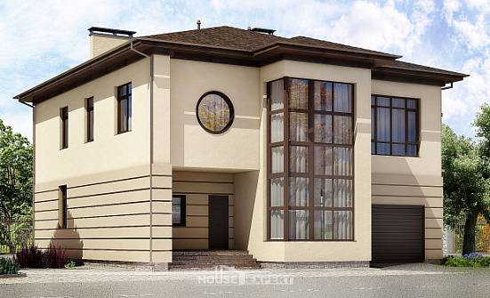 300-006-П Проект двухэтажного дома и гаражом, классический домик из кирпича Кропоткин | Проекты домов от House Expert