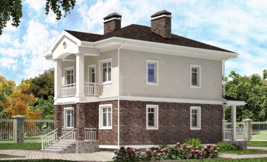 120-001-Л Проект трехэтажного дома, простой коттедж из арболита Кореновск | Проекты домов от House Expert