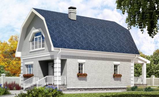 130-005-П Проект двухэтажного дома мансардой, уютный коттедж из арболита Горячий Ключ | Проекты домов от House Expert