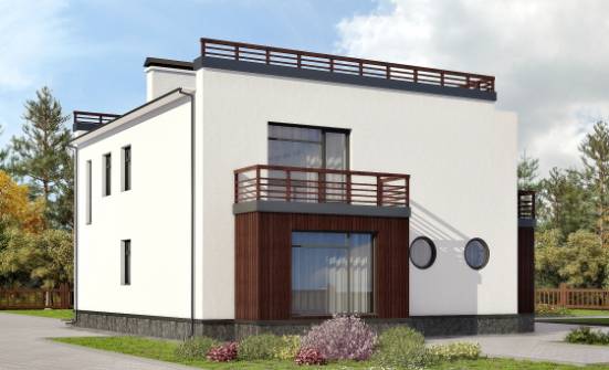215-002-П Проект двухэтажного дома, простой загородный дом из твинблока Тихорецк | Проекты домов от House Expert