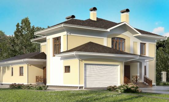 375-002-Л Проект двухэтажного дома, гараж, современный коттедж из кирпича Горячий Ключ | Проекты домов от House Expert