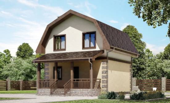 070-004-П Проект двухэтажного дома с мансардным этажом, доступный домик из блока Кореновск | Проекты домов от House Expert