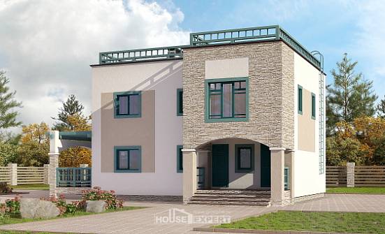 150-010-П Проект двухэтажного дома, классический домик из кирпича Славянск-на-Кубани | Проекты домов от House Expert