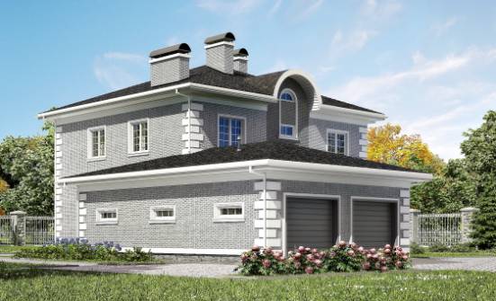 245-004-Л Проект двухэтажного дома, гараж, классический коттедж из кирпича Новокубанск | Проекты домов от House Expert