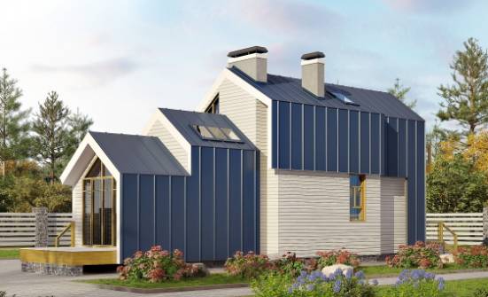 060-006-П Проект двухэтажного дома с мансардой, бюджетный домик из теплоблока Горячий Ключ | Проекты домов от House Expert