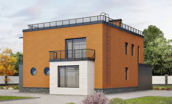260-002-Л Проект двухэтажного дома и гаражом, красивый дом из пеноблока Апшеронск | Проекты домов от House Expert
