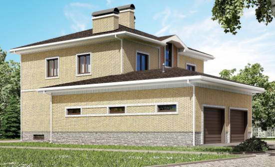 350-002-Л Проект трехэтажного дома, гараж, огромный загородный дом из кирпича Лабинск | Проекты домов от House Expert