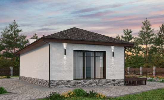 145-001-Л Проект бани из пеноблока Апшеронск | Проекты одноэтажных домов от House Expert