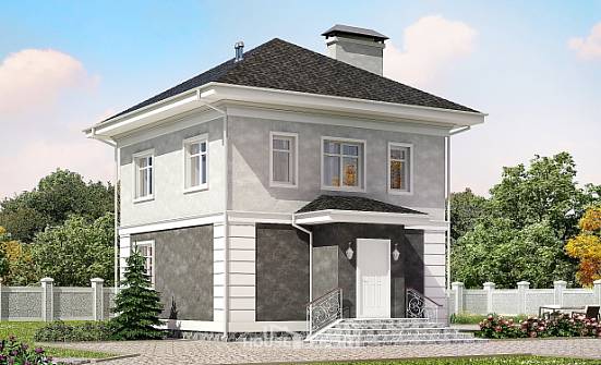 090-003-П Проект двухэтажного дома, современный дом из газобетона Краснодар | Проекты домов от House Expert