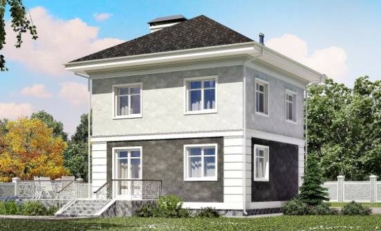 090-003-П Проект двухэтажного дома, современный дом из газобетона Краснодар | Проекты домов от House Expert