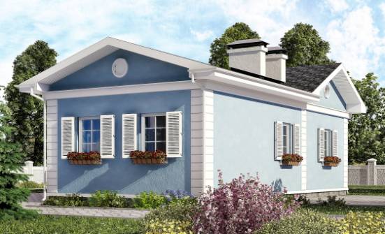 090-004-П Проект одноэтажного дома, классический загородный дом из арболита Новокубанск | Проекты одноэтажных домов от House Expert