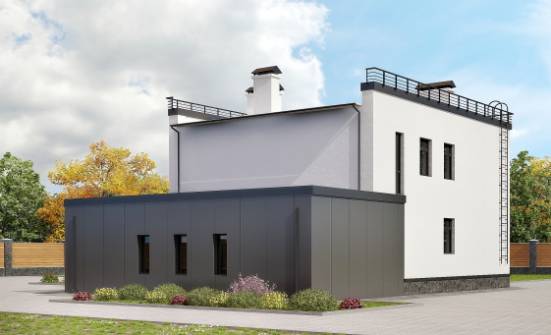 260-002-П Проект двухэтажного дома и гаражом, красивый коттедж из теплоблока Кореновск | Проекты домов от House Expert