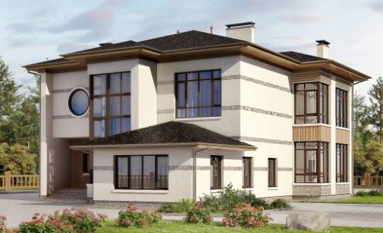 345-001-П Проект двухэтажного дома, огромный коттедж из поризованных блоков Геленджик | Проекты домов от House Expert