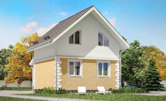 070-002-П Проект двухэтажного дома с мансардой, крохотный дом из поризованных блоков Туапсе | Проекты домов от House Expert
