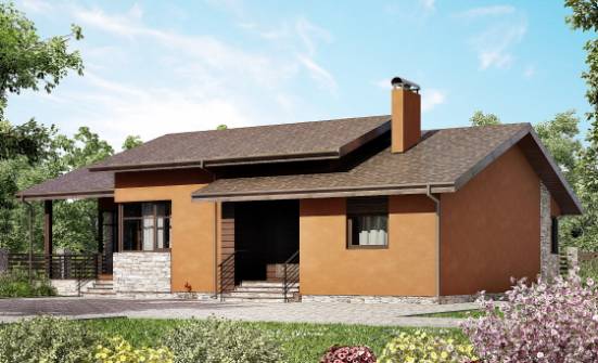 130-007-П Проект одноэтажного дома, уютный домик из арболита Приморско-Ахтарск | Проекты одноэтажных домов от House Expert