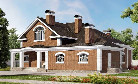 400-003-П Проект двухэтажного дома с мансардой, современный загородный дом из пеноблока Кропоткин | Проекты домов от House Expert