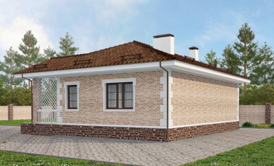 065-002-П Проект бани из кирпича Абинск | Проекты домов от House Expert