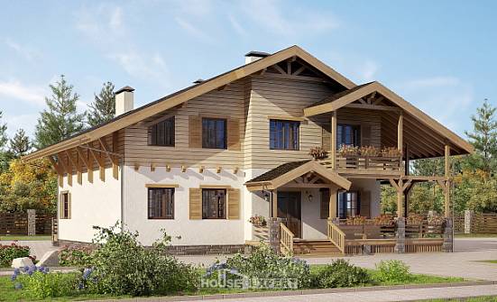 260-001-Л Проект двухэтажного дома мансардой, уютный дом из кирпича Славянск-на-Кубани | Проекты домов от House Expert