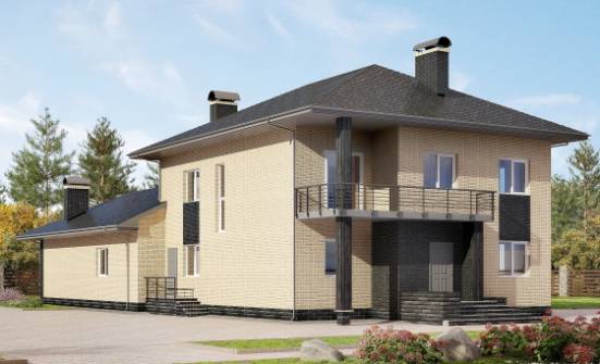 305-003-Л Проект двухэтажного дома, большой загородный дом из теплоблока Кропоткин | Проекты домов от House Expert