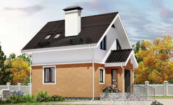 070-001-Л Проект двухэтажного дома с мансардным этажом, простой загородный дом из арболита Горячий Ключ | Проекты домов от House Expert