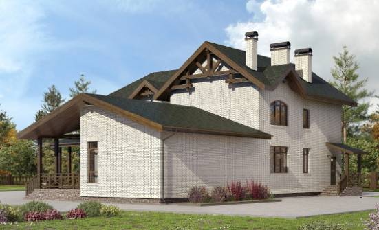 340-004-Л Проект двухэтажного дома, огромный загородный дом из теплоблока Краснодар | Проекты домов от House Expert