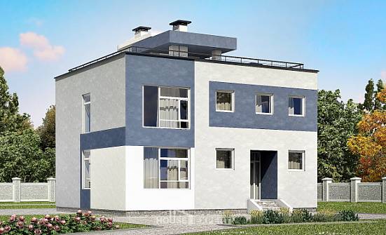 180-005-П Проект двухэтажного дома, простой коттедж из бризолита Апшеронск | Проекты домов от House Expert