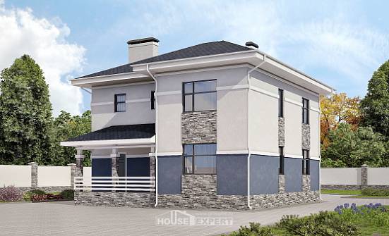 150-014-Л Проект двухэтажного дома, простой загородный дом из пеноблока Тихорецк | Проекты домов от House Expert