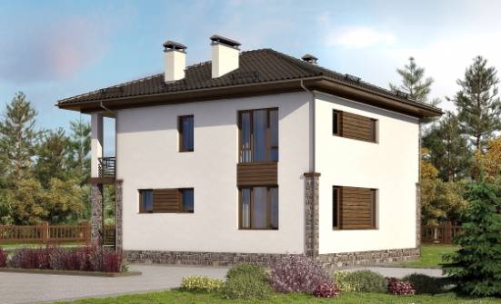 170-005-П Проект двухэтажного дома, современный дом из газобетона Краснодар | Проекты домов от House Expert
