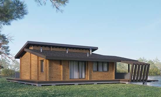 100-007-П Проект бани из дерева Туапсе | Проекты одноэтажных домов от House Expert