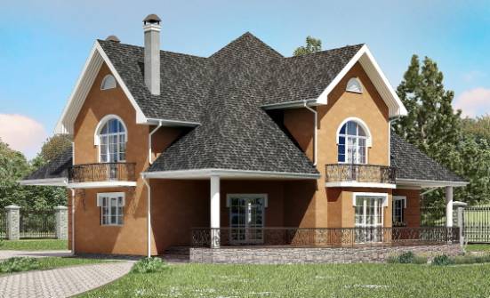 310-001-П Проект двухэтажного дома мансардой, уютный коттедж из бризолита Лабинск | Проекты домов от House Expert
