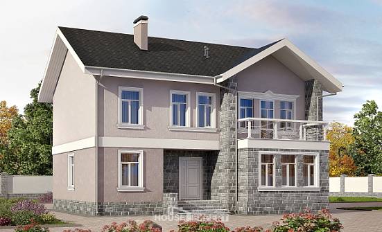 170-008-П Проект двухэтажного дома, доступный дом из теплоблока Сочи | Проекты домов от House Expert