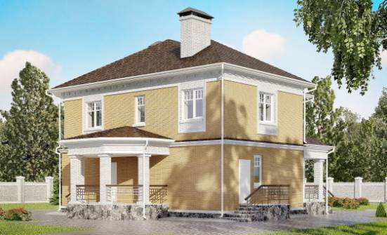 160-001-Л Проект двухэтажного дома, простой коттедж из арболита Анапа | Проекты домов от House Expert